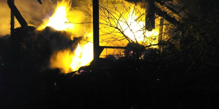 В Николаевской области огонь уничтожил 10 тонн соломы