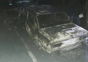 В Днепропетровской области неизвестный выстрелил в полицейский автомобиль из гранатомёта