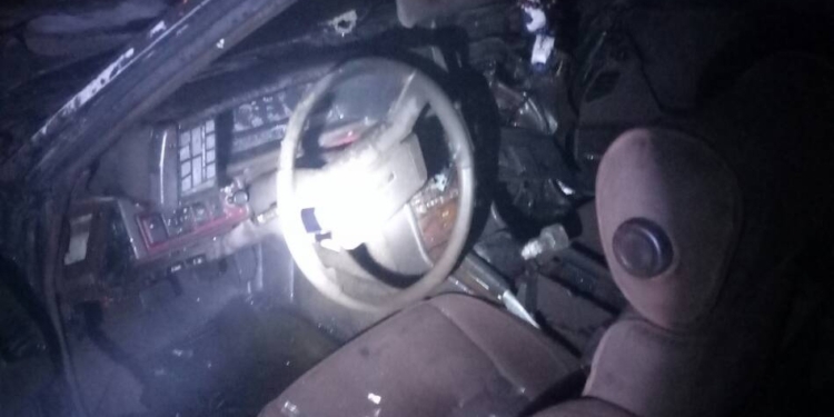 В Николаеве горела Mazda, припаркованная на улице