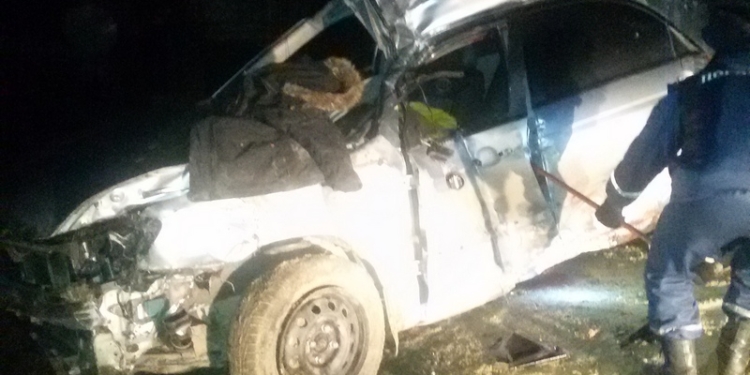 На Николаевщине перевернулась иномарка, один человек погиб