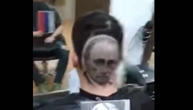 С Путиным на затылке. В Сербии парикмахер выстриг портрет президента РФ по заказу клиента