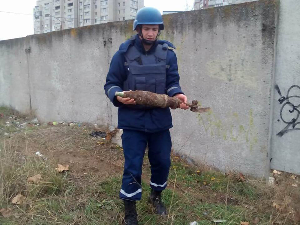 В Николаеве уничтожен современный снаряд, обнаруженный на стройплощадке на пр.Героев 4