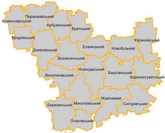 Опубликована карта административного устройства Николаевщины после реформы 3