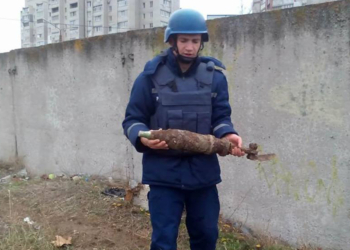 В Николаеве уничтожен современный снаряд, обнаруженный на стройплощадке на пр.Героев
