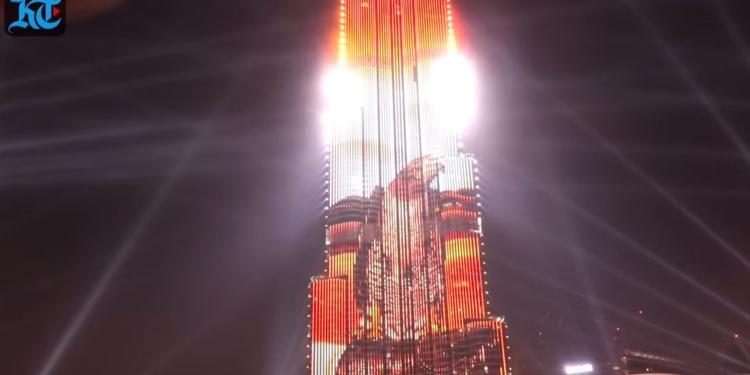 Новогоднее лазерное шоу в Дубае внесено в книгу рекордов Гиннесса