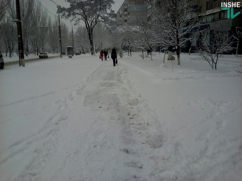 В Николаеве нежданно пошел снег. Но транспортного коллапса нет 7