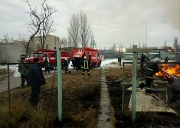 В Коблево горело два деревянных домика. Пострадал сторож