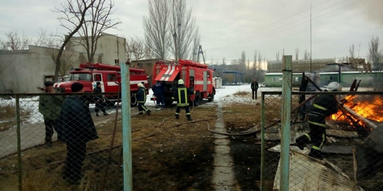 В Коблево горело два деревянных домика. Пострадал сторож