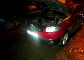 Ранним утром в Николаеве сгорел «Nissan Qashqai»
