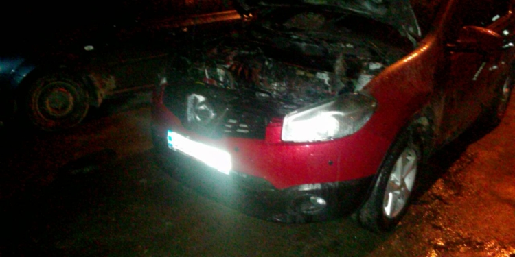 Ранним утром в Николаеве сгорел «Nissan Qashqai»