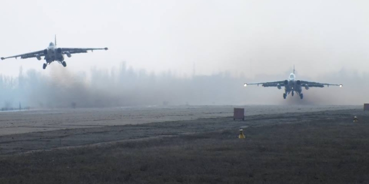 Николаевские летчики задействовали свои штурмовики на учениях Сухопутных войск