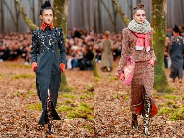 Вы в лес по грибы? Нет, на показ мод - руководитель модного дома Chanel дизайнер Карл Лагерфельд презентовал новую коллекцию 13