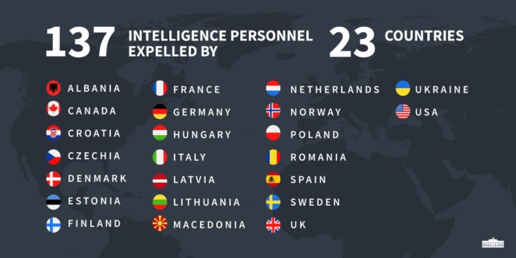 Российских дипломатов высылают уже 24 страны мира