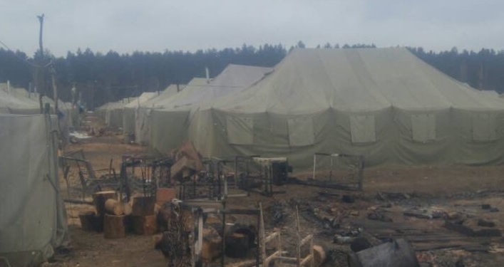 В Черниговской области военный-контрактник получил ожоги из-за пожара в палатке