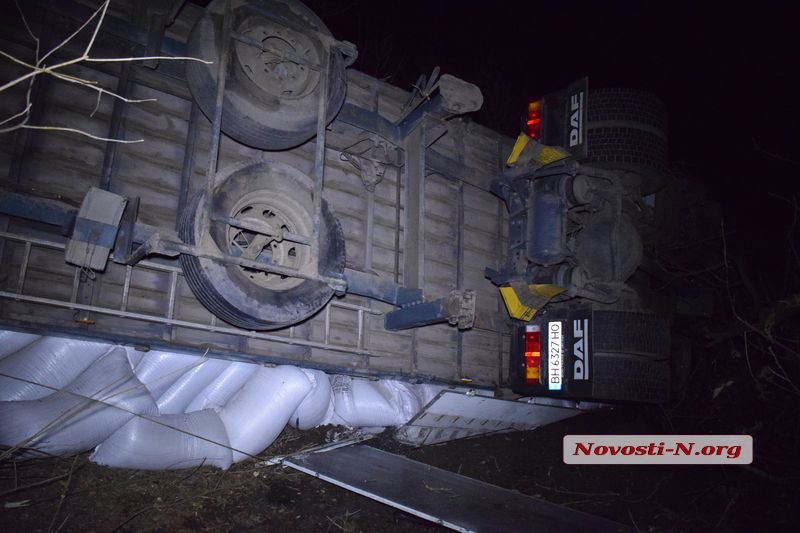 Под Николаевом Toyota выехала на встречную полосу и ударилась лоб в лоб с грузовиком. Водитель погиб 4