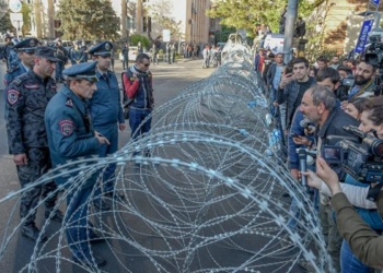 Столица Армении парализована протестами. В стычках правоохранителей и протестующих уже пострадало 46 человек