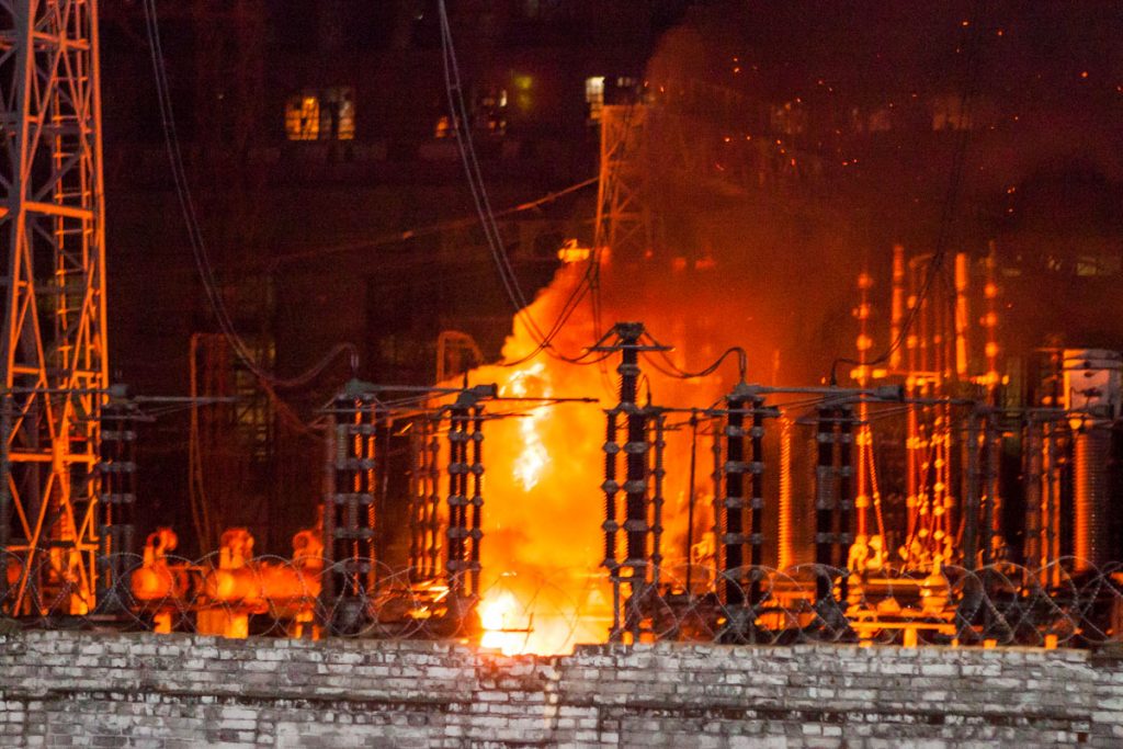 В Днепре под утро горела тепловая электростанция 1