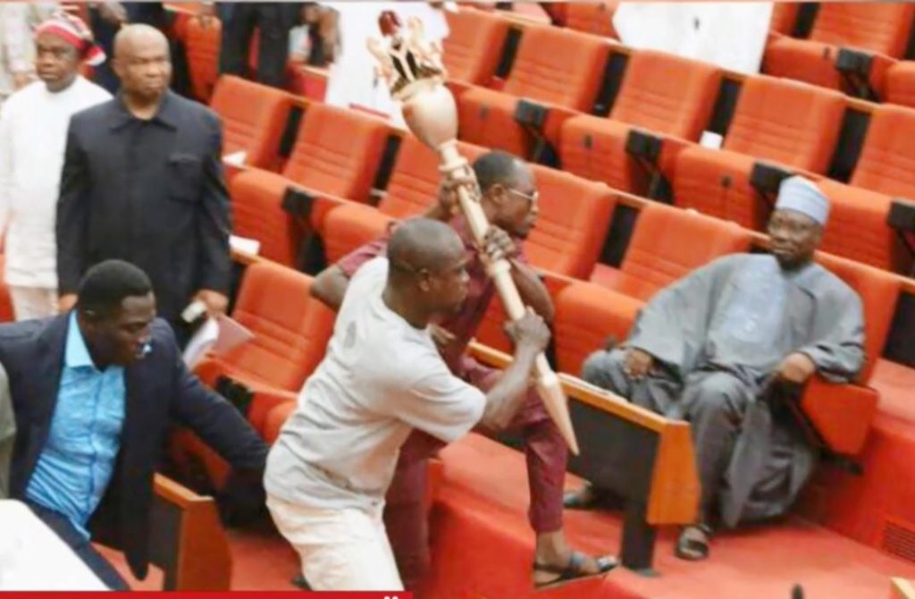 Из парламента Нигерии прямо во время заседания украли жезл для принятия решений 1