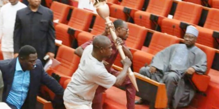 Из парламента Нигерии прямо во время заседания украли жезл для принятия решений