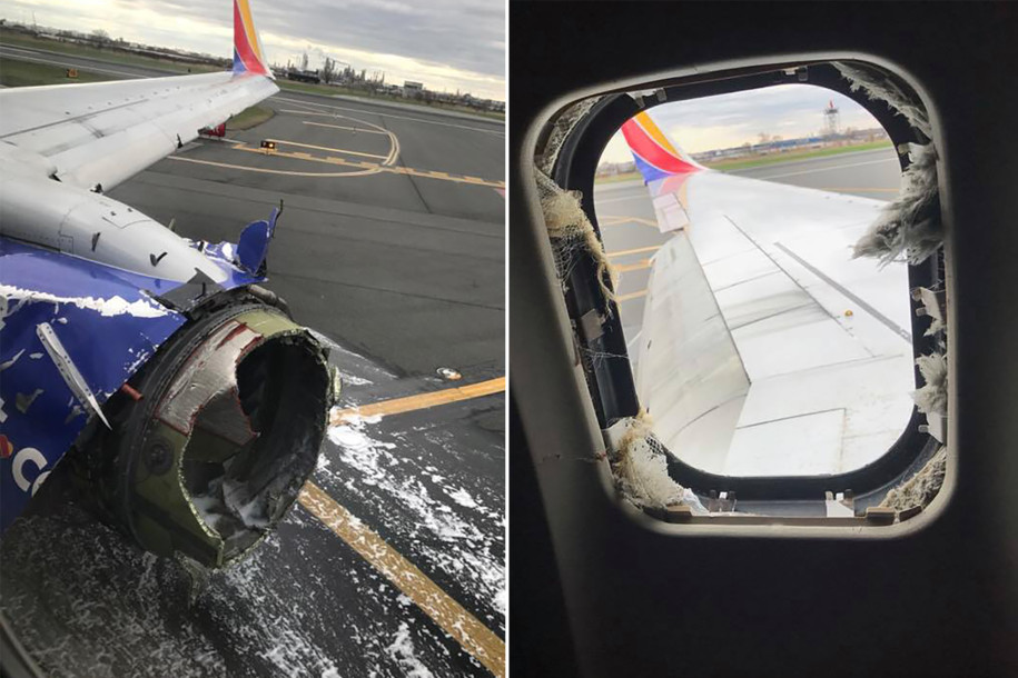 В США у самолета на огромной высоте взорвался двигатель и выбил иллюминатор. Погибла пассажирка 1