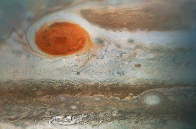NASA опубликовало новый снимок Большого красного пятна на Юпитере 1