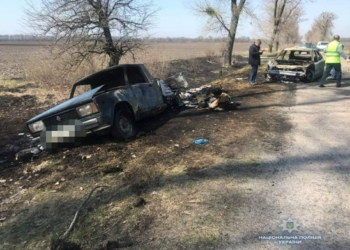 В Киевской области ограбили и сожгли автомобиль «Укрпочты», перевозивший пенсии