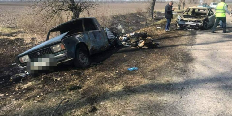 В Киевской области ограбили и сожгли автомобиль «Укрпочты», перевозивший пенсии