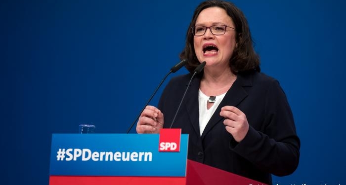 Социал-демократов Германии впервые возглавила женщина