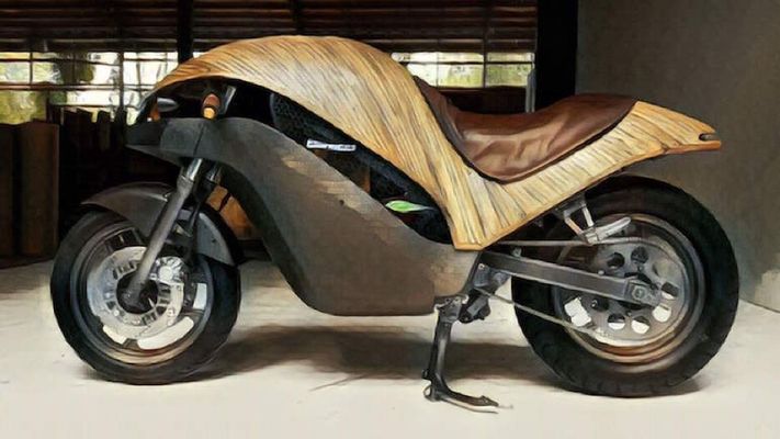 Это по-настоящему круто - мотоцикл из бамбука! Легкий и для города 1