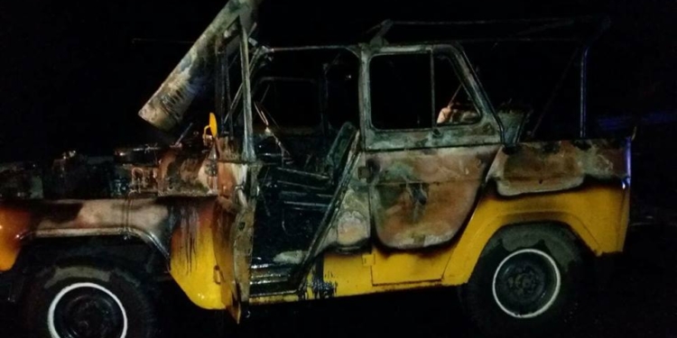 На Николаевщине после ДТП одно авто сгорело