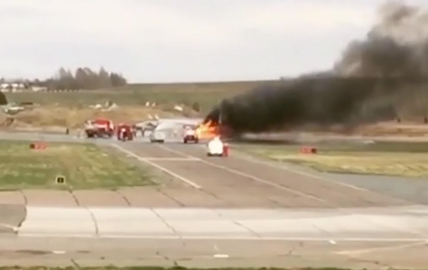 В РФ при взлете загорелся истребитель МиГ-31 1