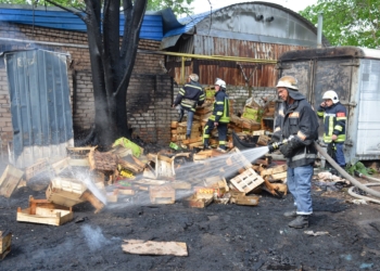 Пожар в районе “Колоса” в Николаеве: горели ящики
