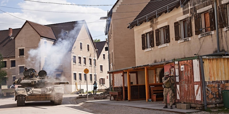Николаевские десантники на многонациональных учениях провели финальный бой за город Убенсдорф