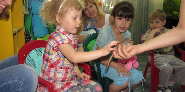 Николаевский зоопарк показал, как проходят сеансы детской зоотерапии
