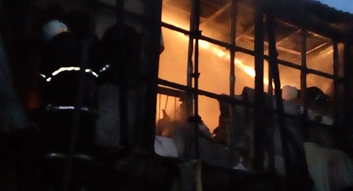 На Николаевщине горело двухэтажное здание