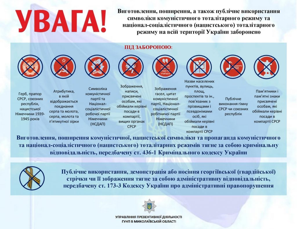 Николаевская полиция напомнила о запрете коммунистической символики 1