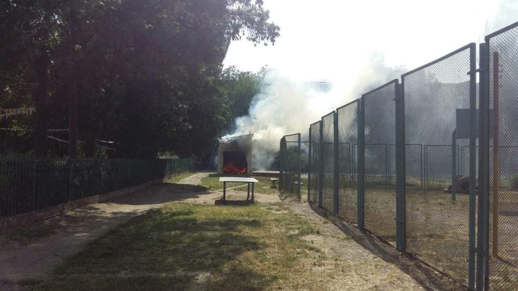 В Николаеве возле детского сада загорелось неэксплуатируемое здание – «стреляющий» шифер угрожал детворе 3
