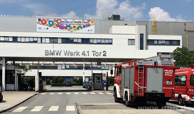 В Германии горел завод BMW 3