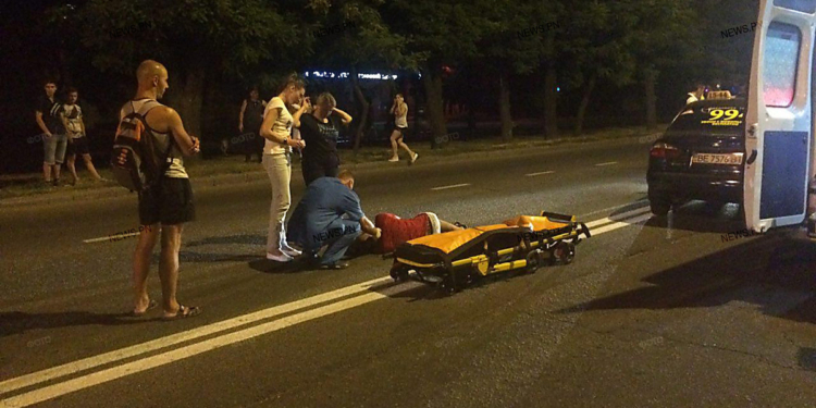 В Николаеве автомобиль сбил пьяного пешехода