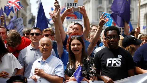 Британцы требуют нового референдума по Brexit – десятки тысяч человек вышли на демонстрацию 7