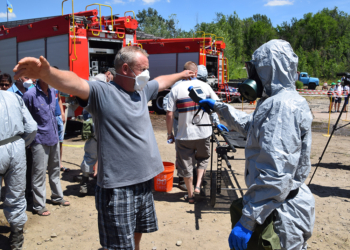 На Николаевщине силы гражданской защиты отработали действия на случай ЧП на Южно-Украинской АЭС