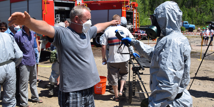 На Николаевщине силы гражданской защиты отработали действия на случай ЧП на Южно-Украинской АЭС