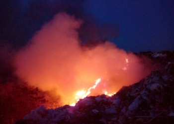 Под Николаевом снова горел полигон ТБО – пожар охватил 800 кв.м