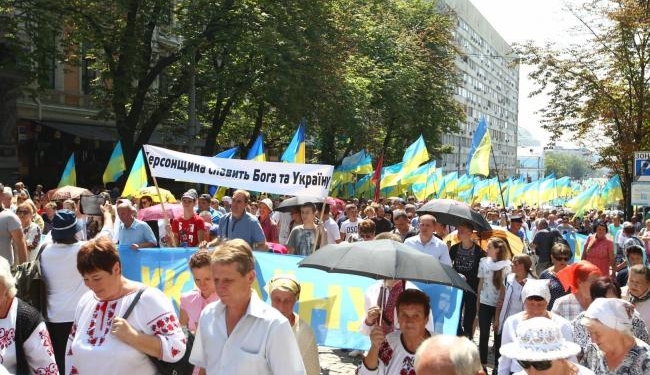 Участие в Крестном ходе в Киеве по случаю 1030-летия крещения Руси приняли около 65 тыс. человек