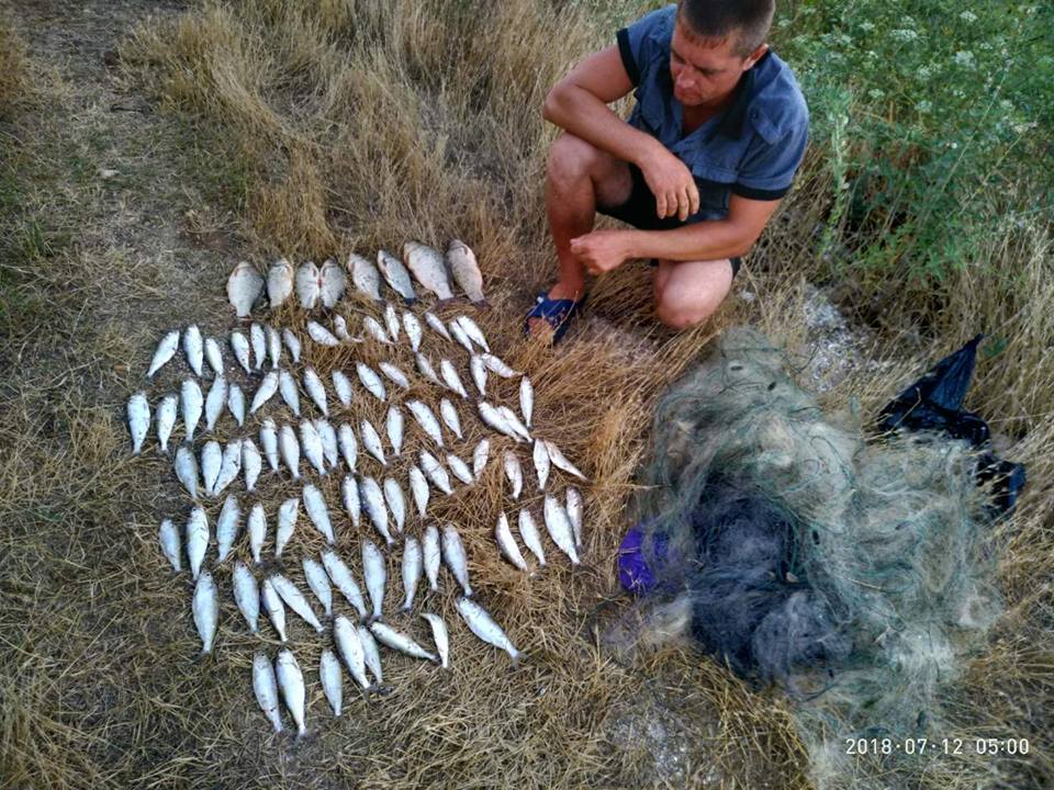 В Бугском лимане рыбинспекторы задержали двух браконьеров – в общей сложности те выловили почти 8 кг пузанка 1