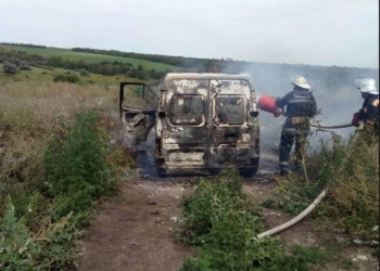 Николаевские спасатели дважды тушили горящие автомобили. В одном случае на автомобиль перекинулся огонь с горящих травы и мусора