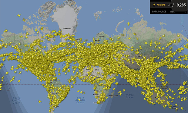 Количество самолетов в небе побило рекорд