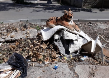 Николаевец посоветовал выдать коммунальщикам «пилюли храбрости», чтобы они наконец убрали свалку с игрушечным тигром