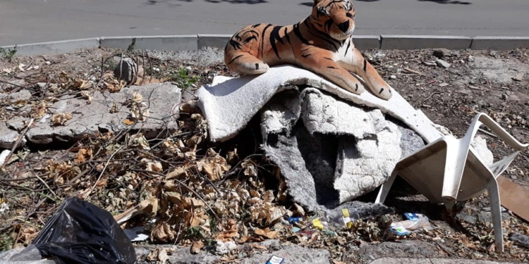 Николаевец посоветовал выдать коммунальщикам «пилюли храбрости», чтобы они наконец убрали свалку с игрушечным тигром