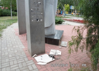 В Николаеве осквернили памятник «Скорбящий ангел Чернобыля»